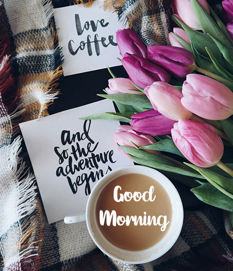 Good Morning Coffee With Flowers Images