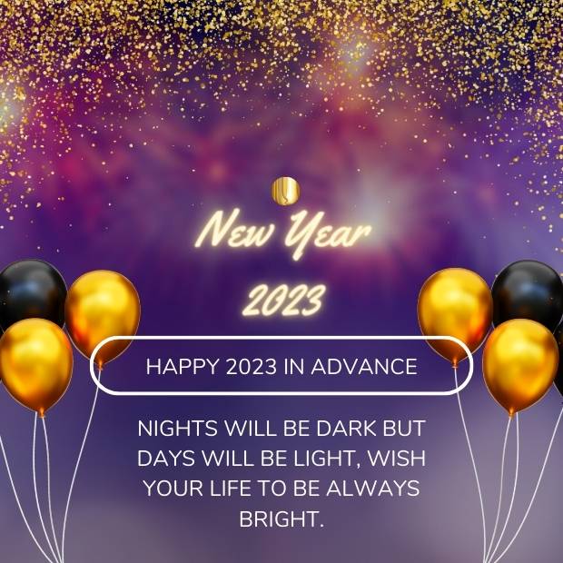 Happy New Year 2023 In Advance with Wishes